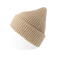 Gorro con vuelta sostenible Gorely. Color beige jaspeado.