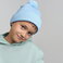 Gorro con pompón sostenible niño Kid wind-s with pom pom. .