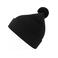 Gorro con pompón sostenible niño Kid wind-s with pom pom. Color negro.
