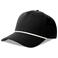 Gorra beisbol sostenible unisex Paka. Color blanco y negro.