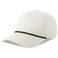 Gorra beisbol sostenible unisex Paka. Color blanco/negro.