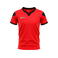 Camiseta técnica combinada unisex Alicante. Color rojo/negro.