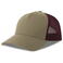 Gorra trucker sostenible Rapper cotton-s. Color caqui burdeos.