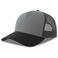 Gorra trucker sostenible Rapper cotton-s. Color gris gris oscuro negro.