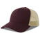 Gorra trucker sostenible Rapper cotton-s. Color piedra burdeos.