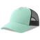 Gorra trucker sostenible Rapper cotton-s. Color aguamarina/negro.