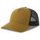 Gorra trucker sostenible Rapper cotton-s. Color negro mostaza.