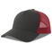 Gorra trucker sostenible Rapper cotton-s. Color rojo gris oscuro.