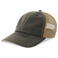 Gorra trucker sostenible Teon. Color negro caqui.
