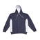 Sudadera con capucha y cremallera unisex MI801. Color navy/white.