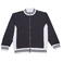 Sudadera con cremallera unisex MI807. Color navy/white.