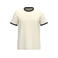 Camiseta ringer orgánica hombre NS360. Color marfil/negro lavado.