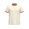 Camiseta ringer orgánica hombre NS360. Color marfil/pimentón lavado.
