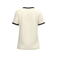 Camiseta ringer orgánica mujer NS361. Color marfil/negro lavado.