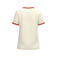 Camiseta ringer orgánica mujer NS361. Color marfil/pimentón lavado.
