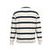 Sudadera sostenible unisex NS450. Color marfil/azul marino.