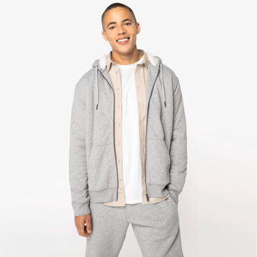 Sudadera capucha y cremallera sostenible unisex NS460