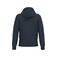 Sudadera capucha y cremallera sostenible unisex NS460. Color azul marino.