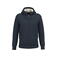 Sudadera capucha y cremallera sostenible unisex NS460. Color azul marino.