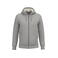 Sudadera capucha y cremallera sostenible unisex NS460. Color gris lunar jaspeado.
