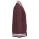 Chaqueta beisbolera sostenible unisex NS618. Color cereza oscura.