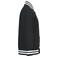 Chaqueta beisbolera sostenible unisex NS618. Color negro.