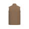 Chaleco acolchado de sarga sostenible unisex NS623. Color camel oscuro.