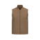 Chaleco acolchado de sarga sostenible unisex NS623. Color camel oscuro.
