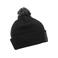 Gorro con pompón Bryan patch. Color negro.