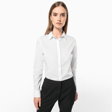 Camisa manga larga fácil cuidado mujer K584