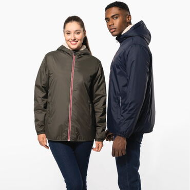 Chaqueta acolchada capucha unisex K6168