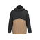 Parka capucha unisex K6169. Color camel/negro.