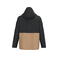 Parka capucha unisex K6169. Color camel/negro.