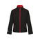 Chaqueta Softshell reciclado 2 capas niño TRA732. Color black/classic red.