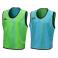 Peto deportivo reversible unisex Soccer. Color verde/azul.