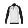 Sudadera deportiva de media cremallera unisex Europa. Color blanco/negro.