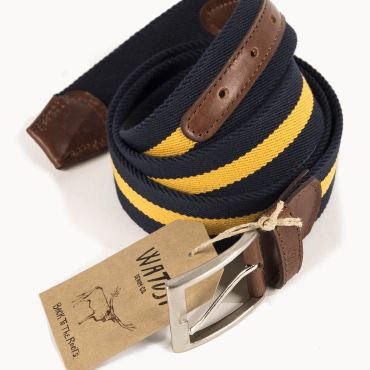 Cinturón de cinta amarillo-marino hombre WATUSI CAPITAN DENIM - WATUSI