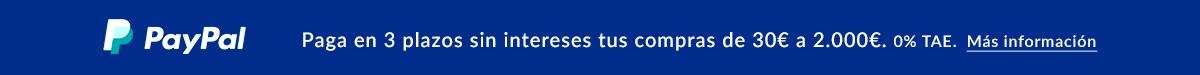 Paga en tres plazos con Paypal